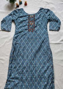 Embroidered Blue Kurta