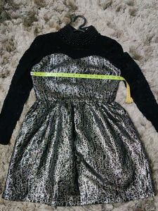 Silver/Black Party Designer Dress