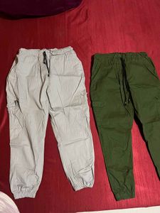Olive Green Cargo Joggers