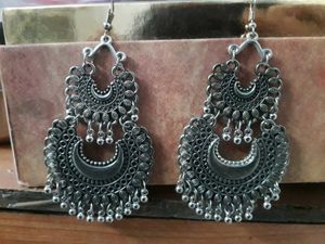 Fantastic Silver Oxidized Earrings