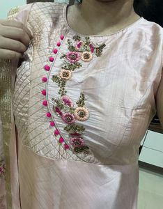 Pink Embroidered Anarkali Suit