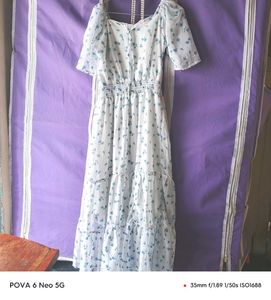 Floral Print White Dress