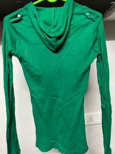 Y2k Style Green Long Sleeve Top