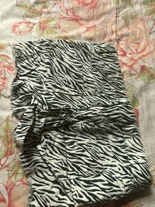 Black And White Animal Print Shorts