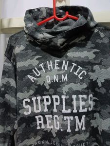 Jack &amp; Jones Sweat Shirt With Round Nake And Cap