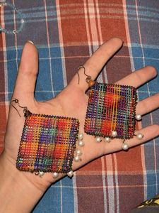 Handcrafted Fabric Earrings