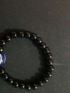 Black Beaded Evil Eye Bracelet