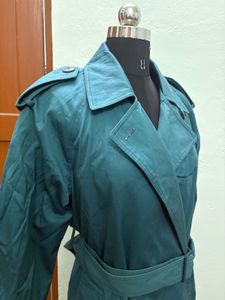 Luxury Teal Trench Coat