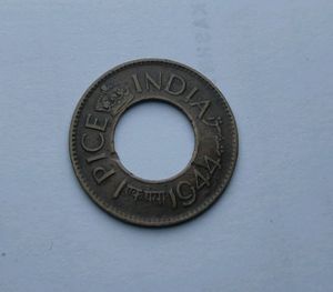 1 Pice Old Indian Coin (Year 1944)