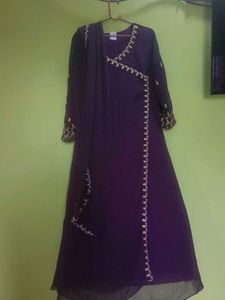 Elegant Embellished Purple Tunic