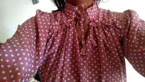 A multi colored(pink white)classy crop top