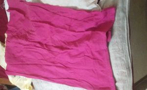 Pink Pleated Skirt Petticoat