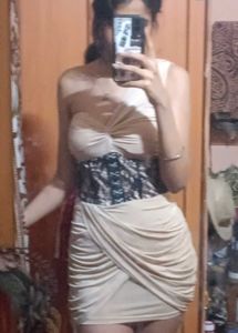Pinterest Y2k Beige Corset Dress