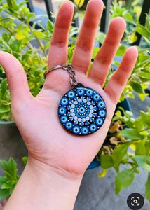 CUSTOMISED MANDALA ART HAND PAINTED KEYCHAINS🎀