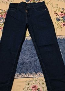 Dark Blue Straight Leg Jeans