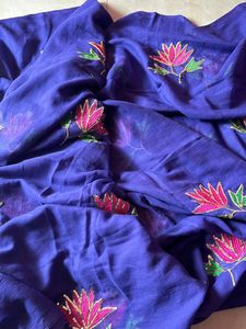 New Beautiful Purple Saree