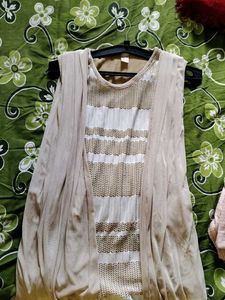 Sleeveless Top with Cardigan