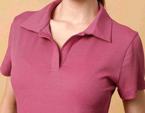 Pink polo T-shirt[Size~S]💗