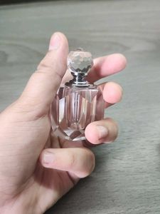 Clear Carved Crystal Refillable Perfume Bottle