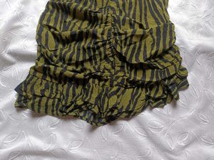 Zara Print Ruched Mini Skirt