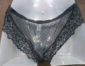 Black Lace Detail Briefs 🔥