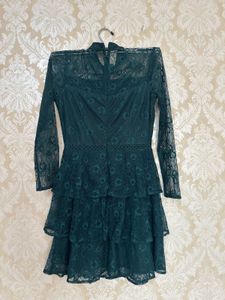 Emerald Green Lace Dress