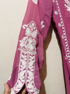 Elegant Rose Pink Embroidered Pakistani Suit