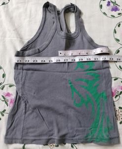 Grey Cotton Sleeveless Vest (Boy)