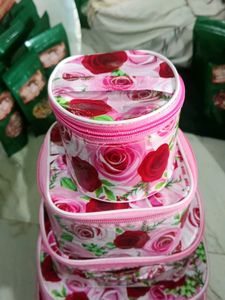 Floral Cosmetic Bag Set 5