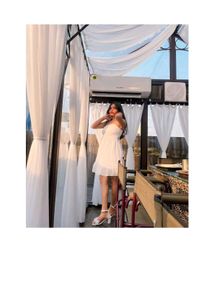 White Backless Frock
