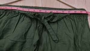 Olive Green Pant - Plazo