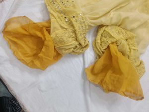 Yellow Embroidered Salwar Kameez Set