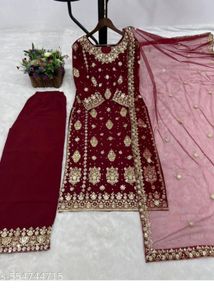 PAKISTANI NEW PRESENTING 3 PIECE STYLISH KURTA