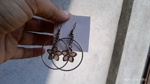 Flower Hoop Earrings