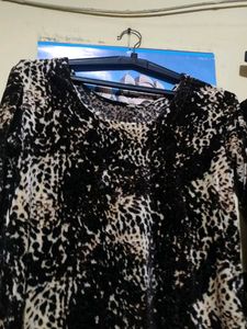 Animal Print velvet suit set