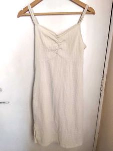 Beautiful Cream Mini Dress With Side Slits