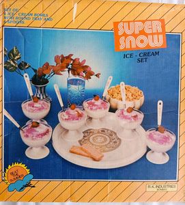 Ice Cream Wheels Set Of 6 With Fork&amp; Spoon Combo