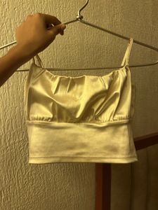 Cream Satin Cami Top