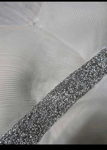 Beautiful White Stone Belt Dress