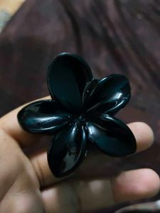Black Flower Hair Clip