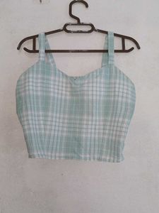 Cute Plaid cami crop top for women