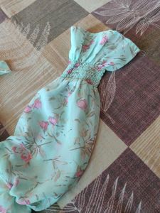 Sky Green Floral Top