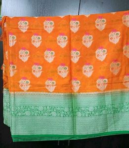 Orange Banarasi Saree