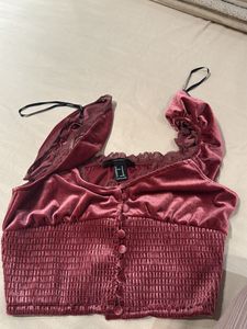Velvet crop Top