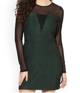KAZO Luxe Green Georgette One-Piece | Black Long S