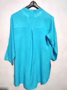 Turquoise blue Solid Tunic