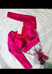 Royal Blue saree an pink blouse