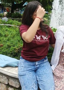 Maroon Butterfly Graphic Tee | Casual &amp; Comfy |