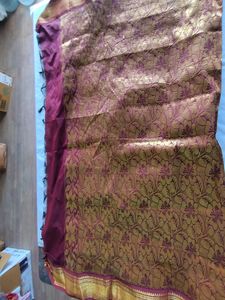 Green &amp; Gold Silk Saree