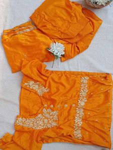 Mustard yellow Salwar Suit with dupatta